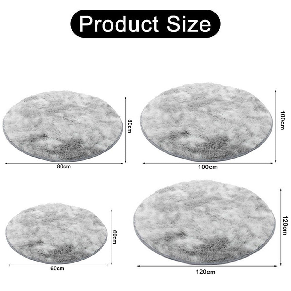 Stylish Fluffy Faux Fur Round Rug