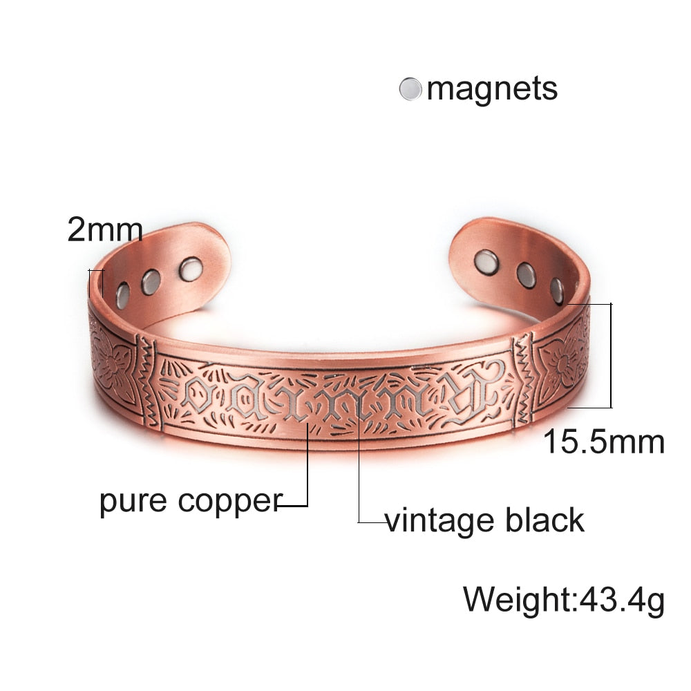 Pure Copper Magnetic Therapy Health Bracelet