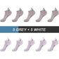 High Quality Breathable Cotton Ankle Mesh Socks (10Pairs )