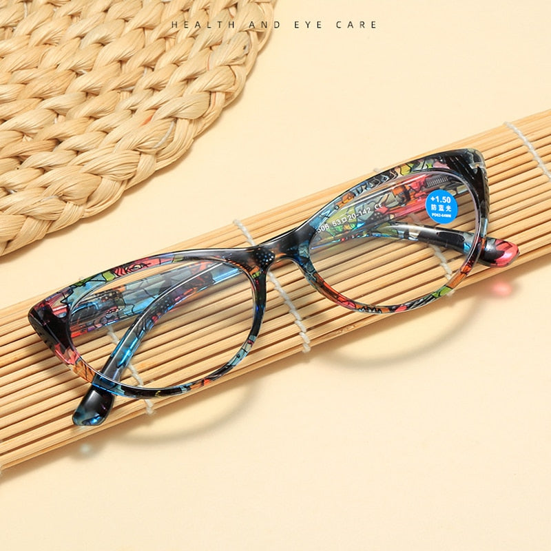 Seemfly™ Ladies Floral Prescription Reading Glasses