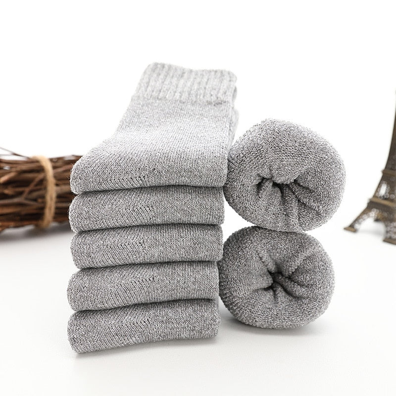 Thick Wool Thermal  Socks For Men (5 Pairs)