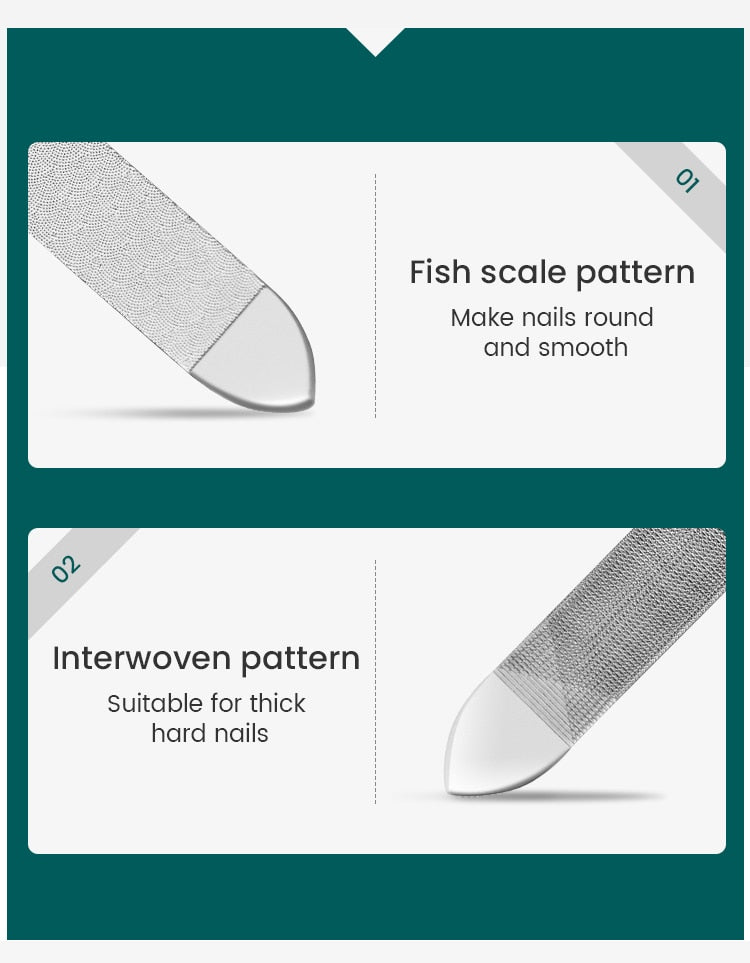 MR.GREEN™ Medical-Grade Stainless Steel Double-Sided Nail File