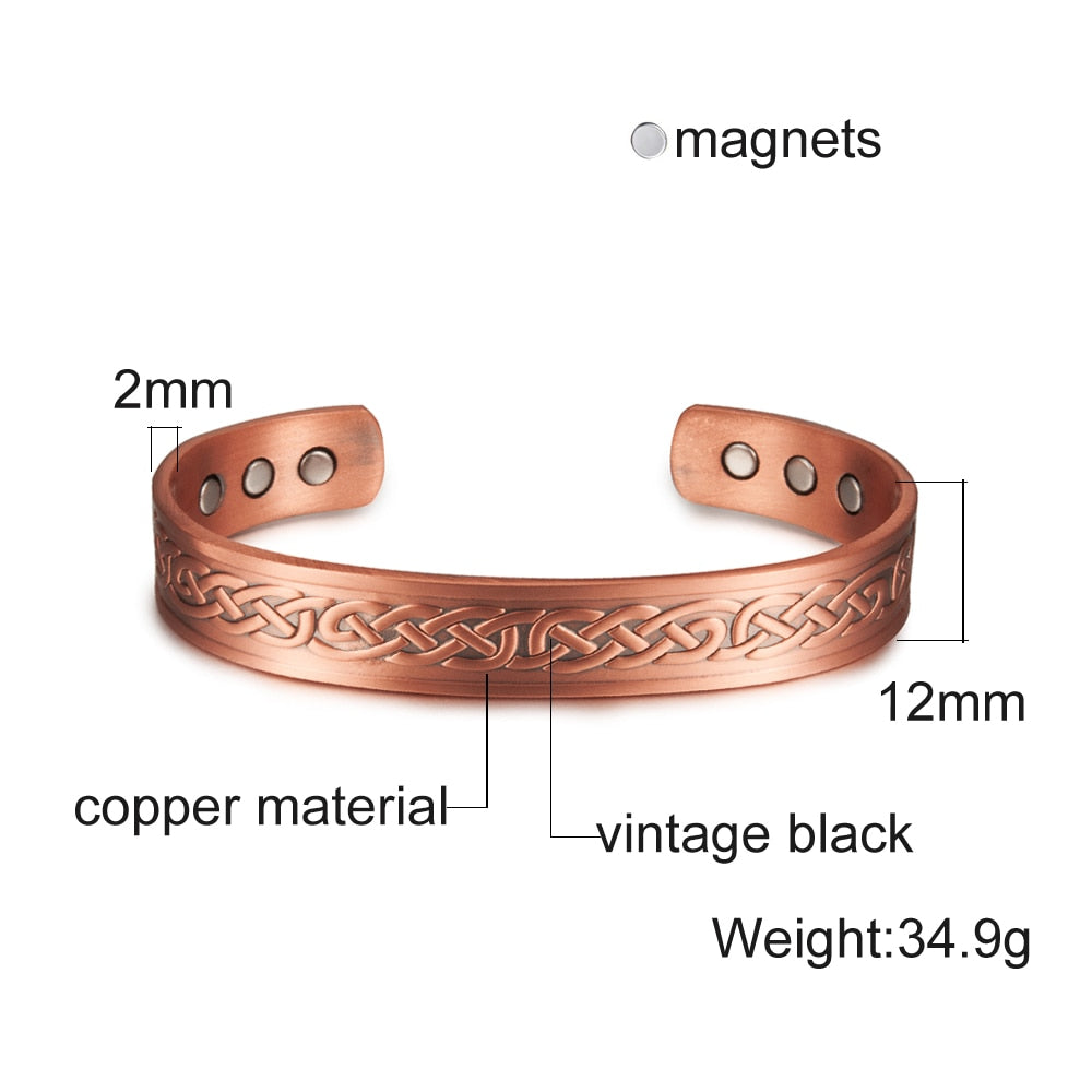 Pure Copper Magnetic Therapy Health Bracelet