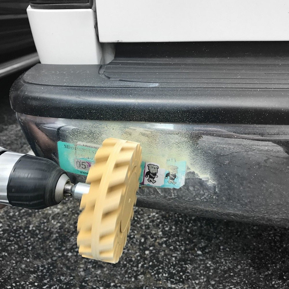 Rubber Wheel Sticker Remover (Drill Connector)