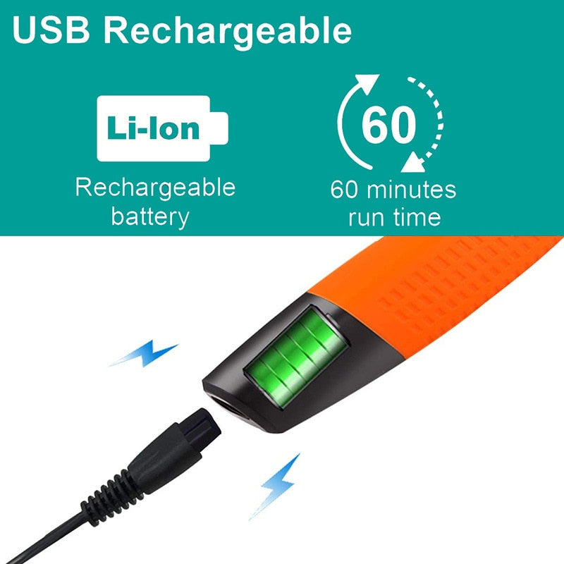 Rechargeable Waterproof Unisex Full Body Shaver