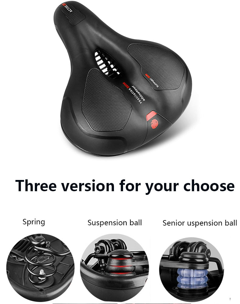 Ultra-Comfortable Shock Absorbing Bicycle Saddle