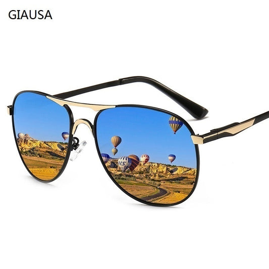 Luxury Pilot Polarized Metal Sunglasses