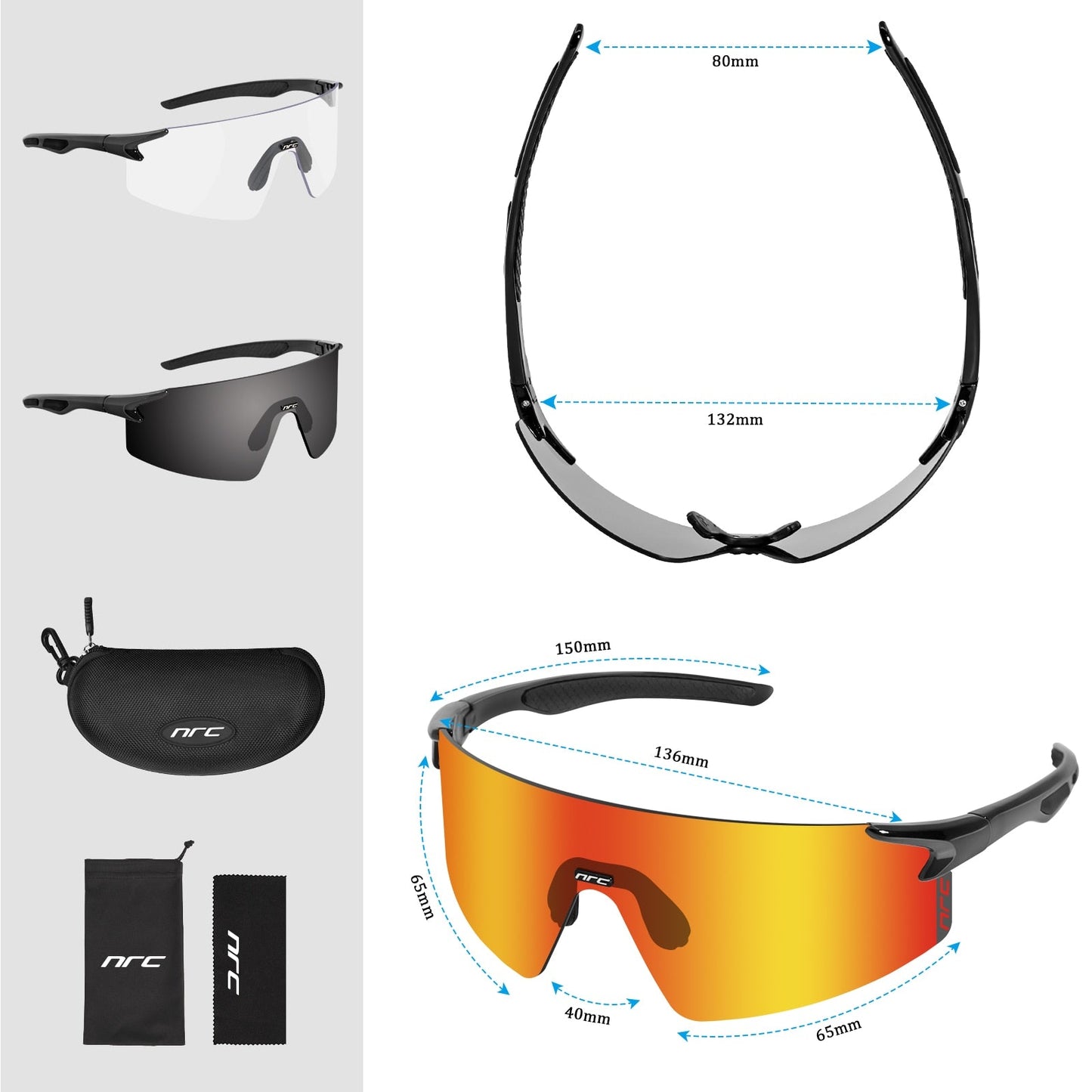 NRC™ UV400 Triple Lens Cycling Sunglasses