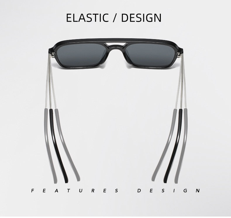 Retro Double Bridges Gradient Sunglasses