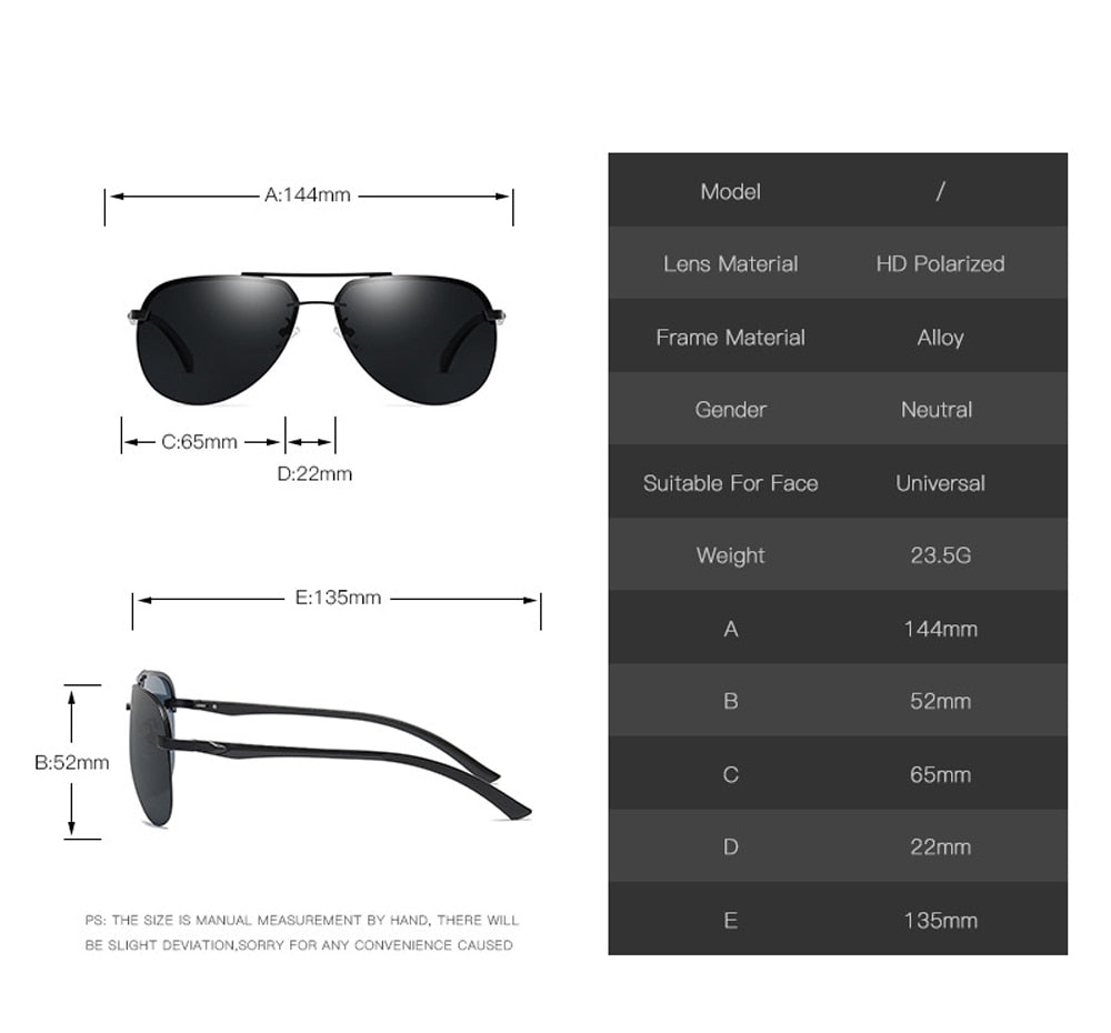 Mirror Pilot Design Polarized Sunglasses