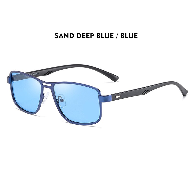 Polarized Square Metal Sunglasses For Men
