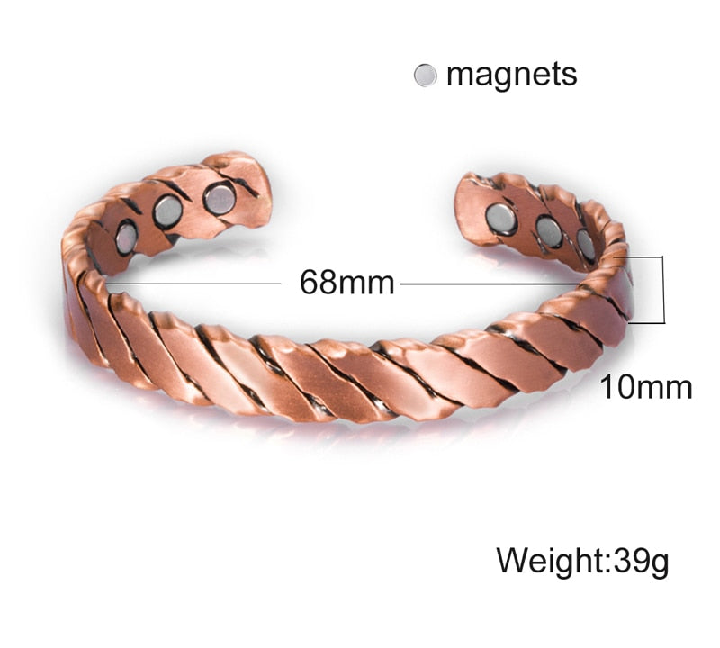 Pure Copper Magnetic Therapy Health Bracelet