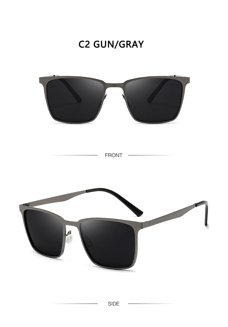 Classic Square Frame Polarized Sunglasses