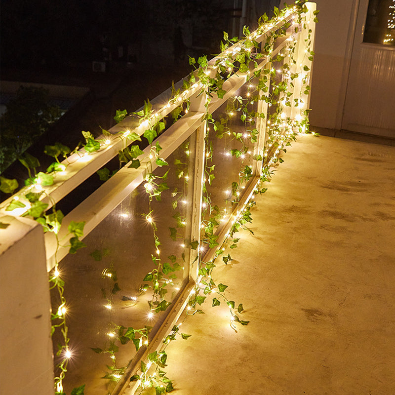 Garden Waterproof Solar Vine Leaf Lights