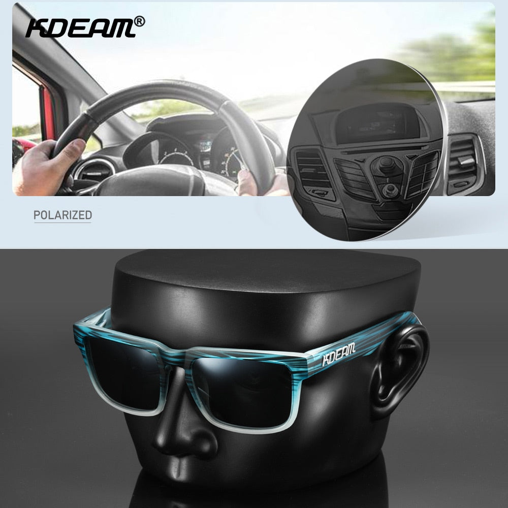 KDEAM Ultra-Stylish Square Polarized Sunglasses