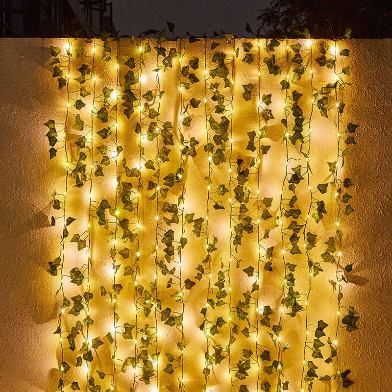 Garden Waterproof Solar Vine Leaf Lights