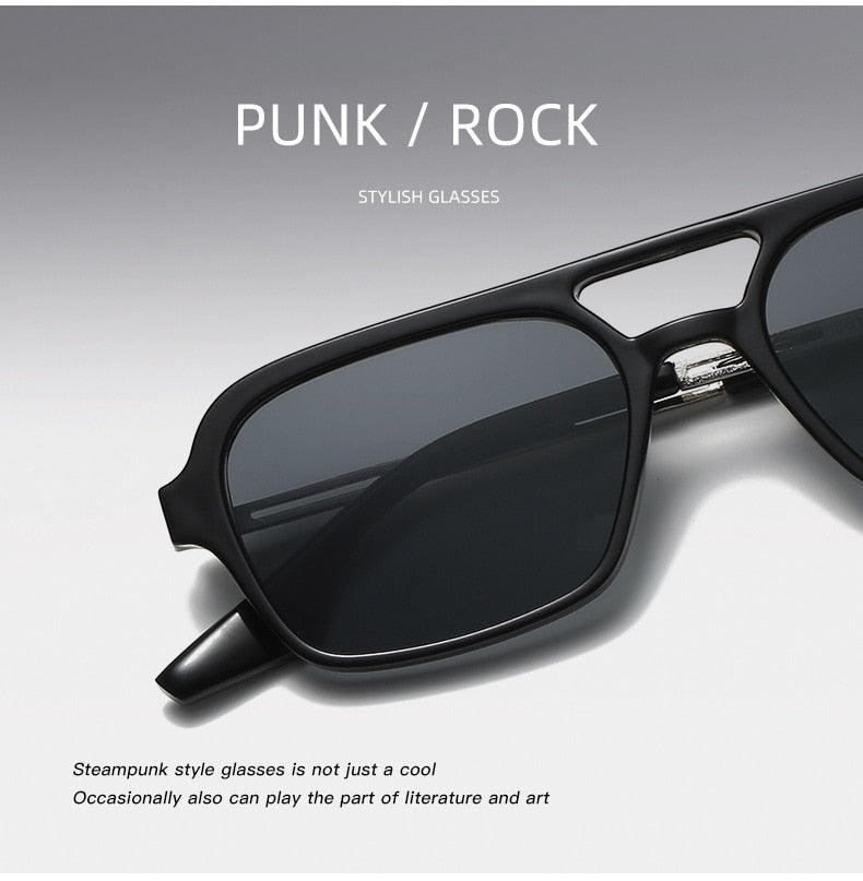Retro Double Bridges Gradient Sunglasses