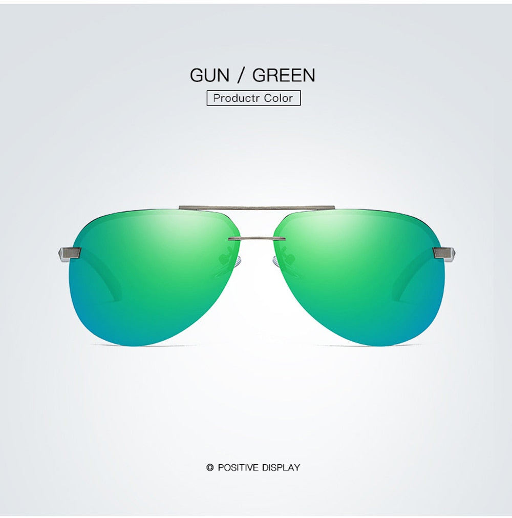 Mirror Pilot Design Polarized Sunglasses