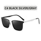 Classic Square Frame Polarized Sunglasses