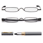 Ultra-thin Metal Reading Glasses with Tube Case