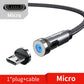 Magnetic Rotating Smart Fast Charging Cable