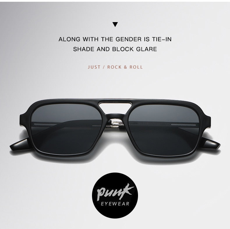 Retro Double Bridges Gradient Sunglasses