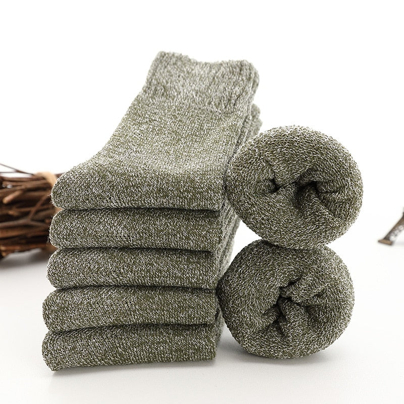 Thick Wool Thermal  Socks For Men (5 Pairs)
