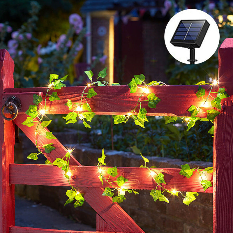 Garden Waterproof Solar Vine Leaf Lights