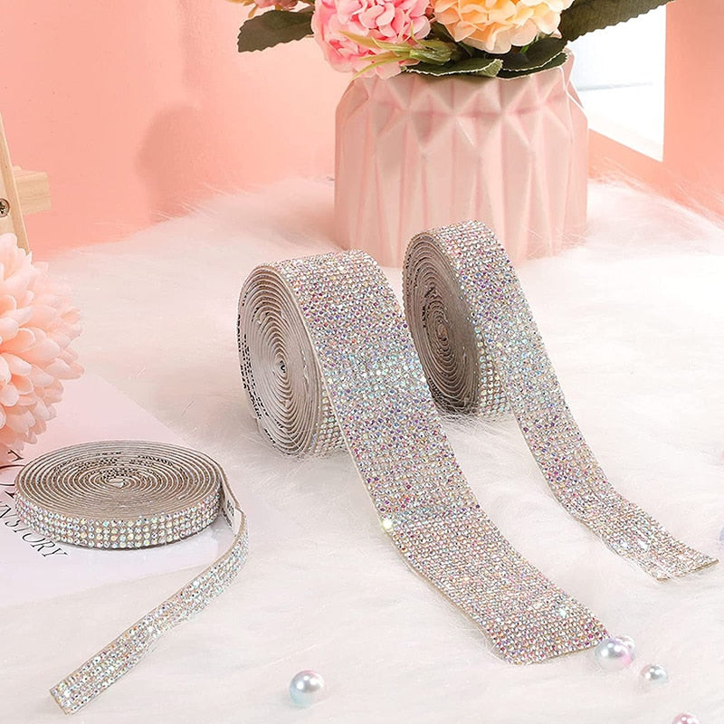 Self-Adhesive Crystal Rhinestone DIY Decoration  Tape