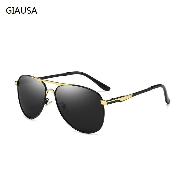 Luxury Pilot Polarized Metal Sunglasses