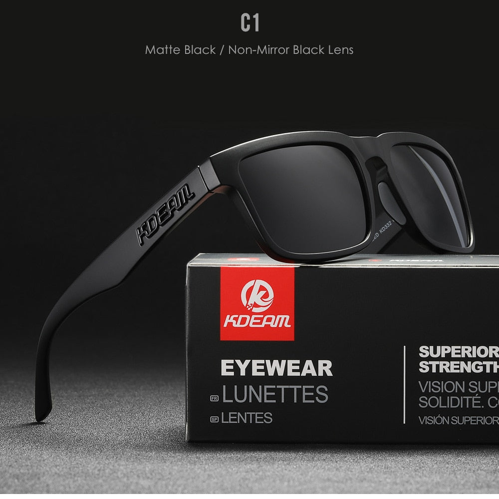 KDEAM Ultra-Stylish Square Polarized Sunglasses