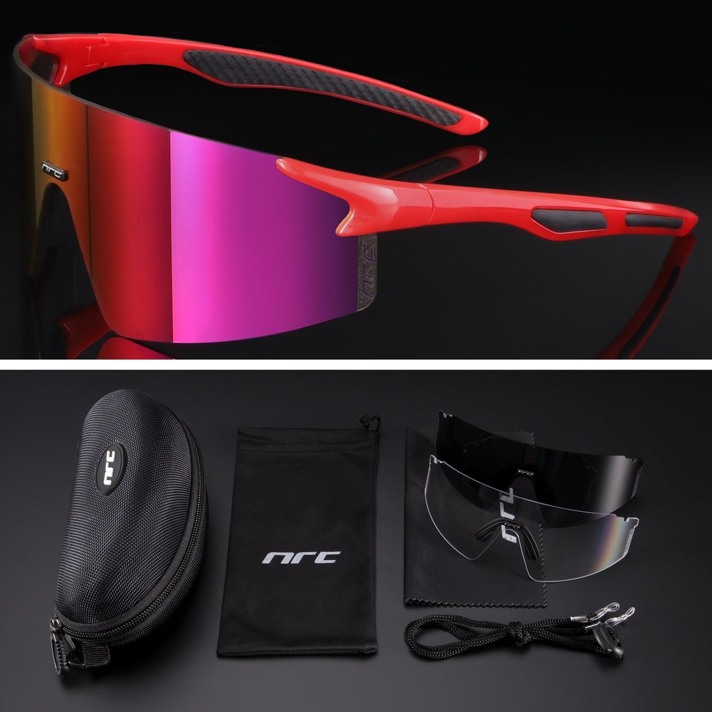 NRC™ UV400 Triple Lens Cycling Sunglasses