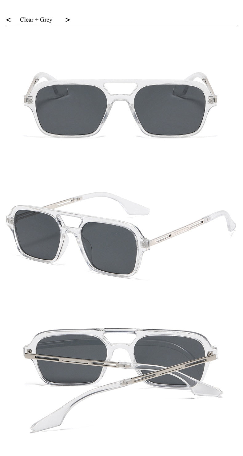 Retro Double Bridges Gradient Sunglasses