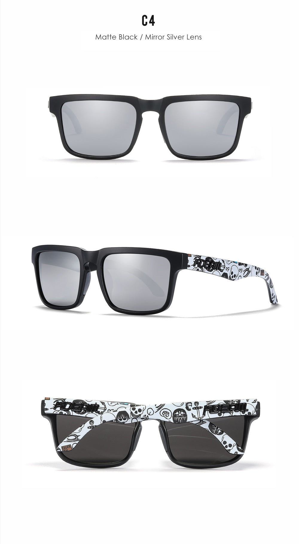 KDEAM Ultra-Stylish Square Polarized Sunglasses