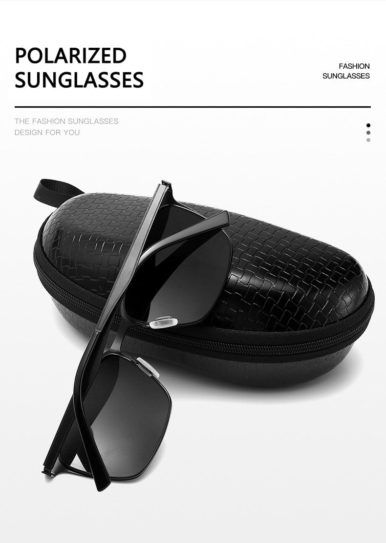 Classic Square Frame Polarized Sunglasses