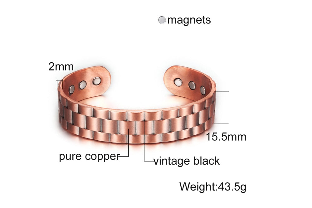Pure Copper Magnetic Therapy Health Bracelet