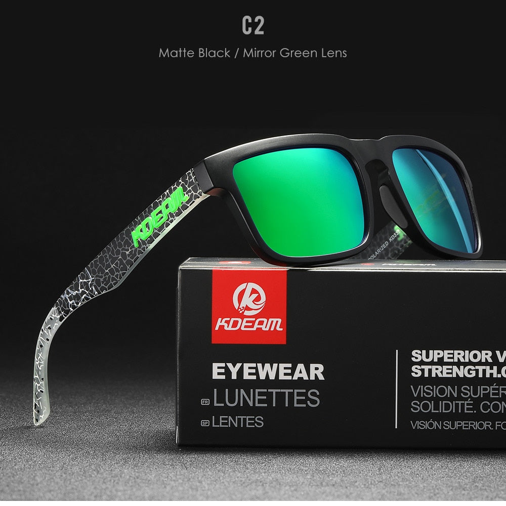 KDEAM Ultra-Stylish Square Polarized Sunglasses