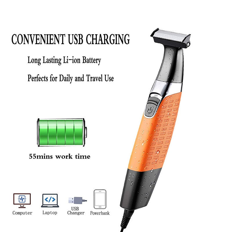 Rechargeable Waterproof Unisex Full Body Shaver