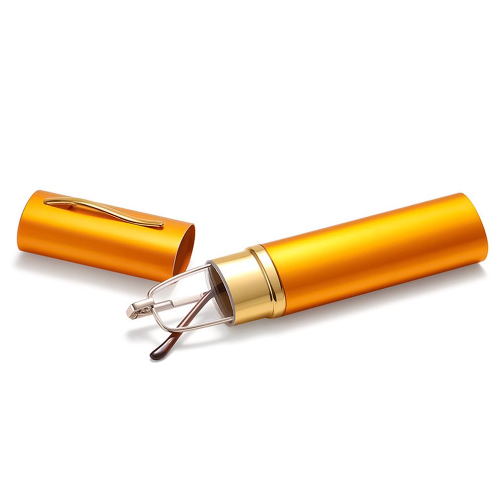 Ultra-thin Metal Reading Glasses with Tube Case