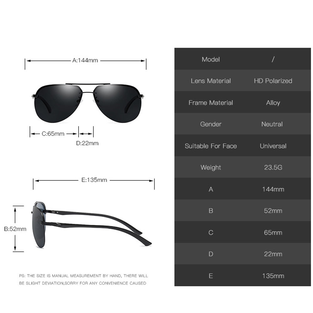 Mirror Pilot Design Polarized Sunglasses