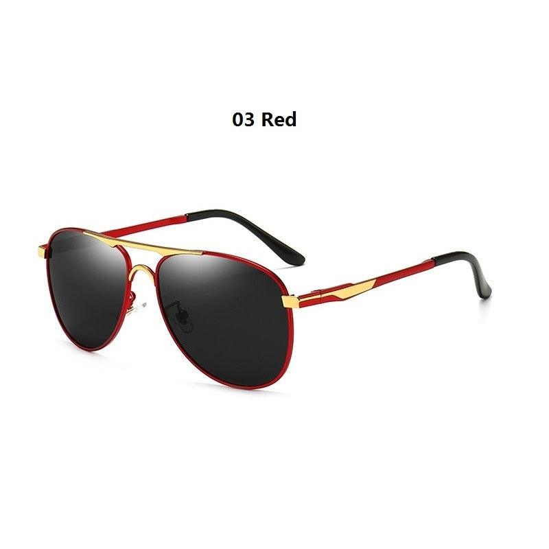 Luxury Pilot Polarized Metal Sunglasses