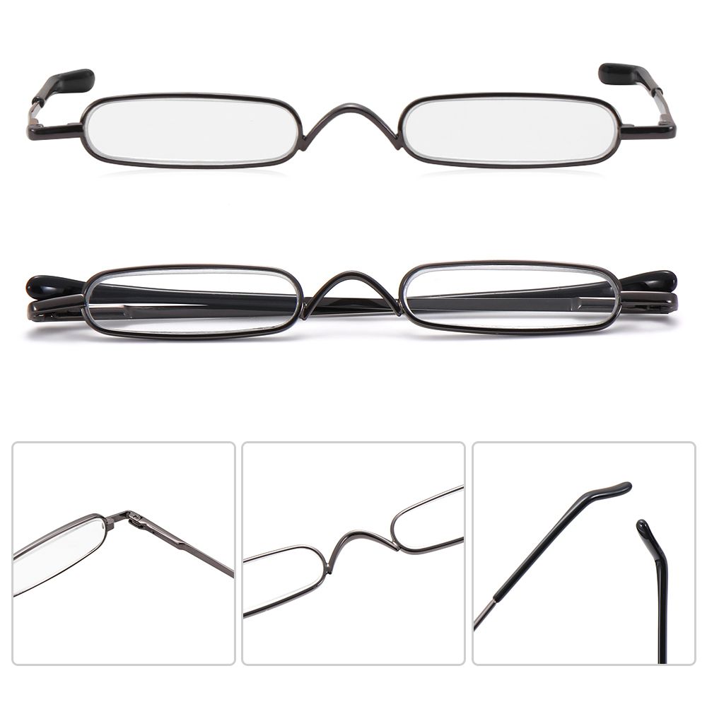 Ultra-thin Metal Reading Glasses with Tube Case