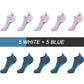 High Quality Breathable Cotton Ankle Mesh Socks (10Pairs )
