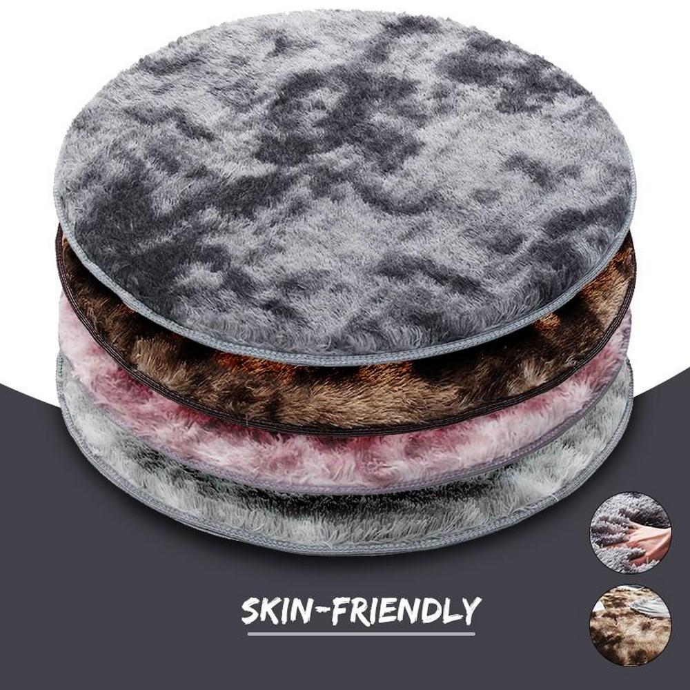 Stylish Fluffy Faux Fur Round Rug