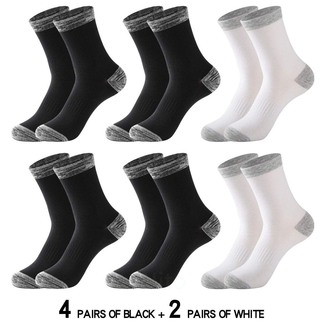 Soft Comfortable Cotton Winter Socks for Men (6pairs)