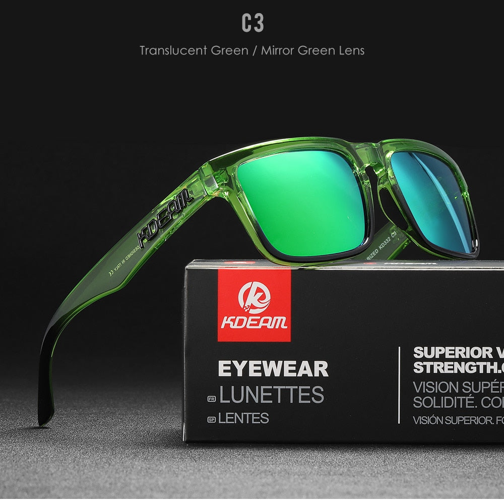 KDEAM Ultra-Stylish Square Polarized Sunglasses