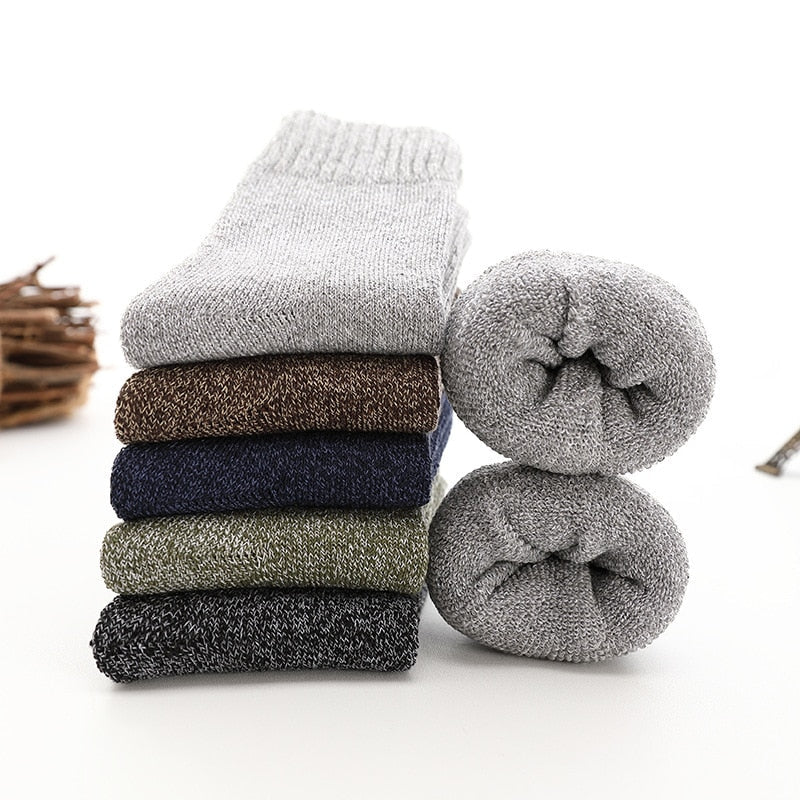 Thick Wool Thermal  Socks For Men (5 Pairs)