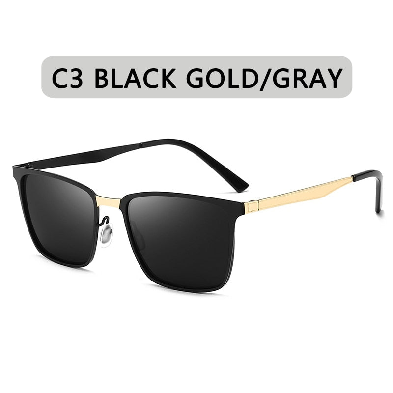 Classic Square Frame Polarized Sunglasses