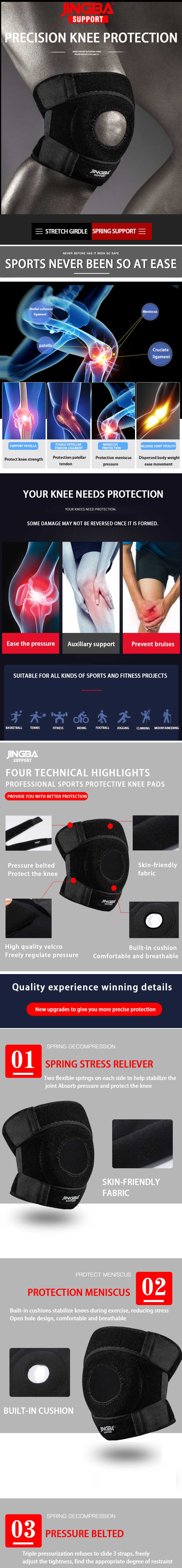 JINGBA™ Sports Knee Support Protector Brace