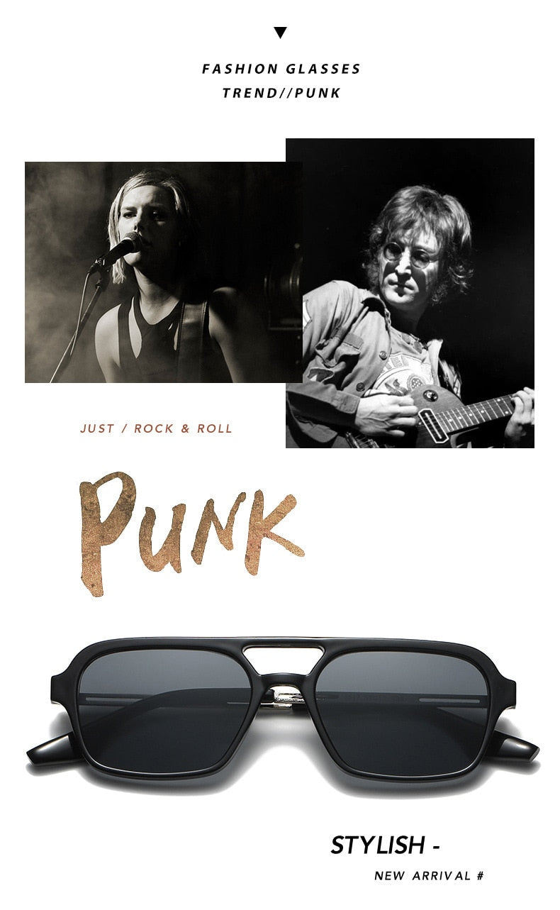 Retro Double Bridges Gradient Sunglasses